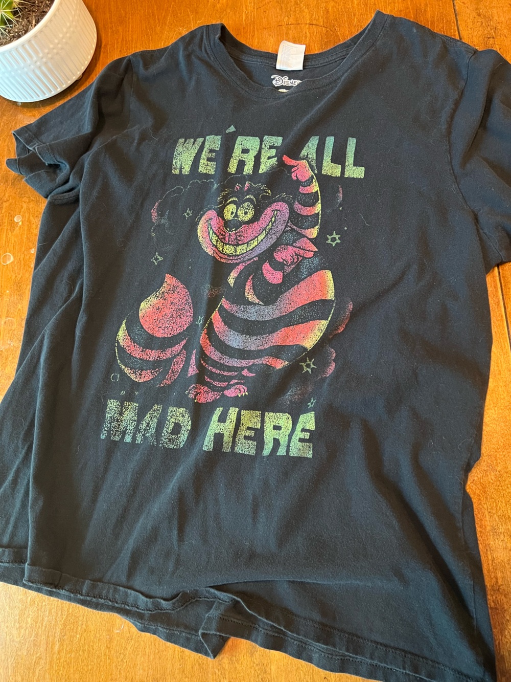 Disney Cheshire Cat “We’re All Mad Here” Graphic Tee Black 2XL